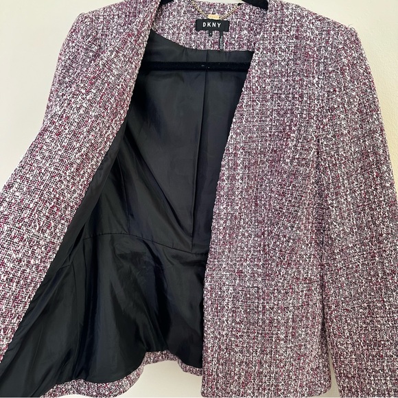 DKNY Tweed Blazer Pink Purple | SZ 8 - Picture 9 of 9